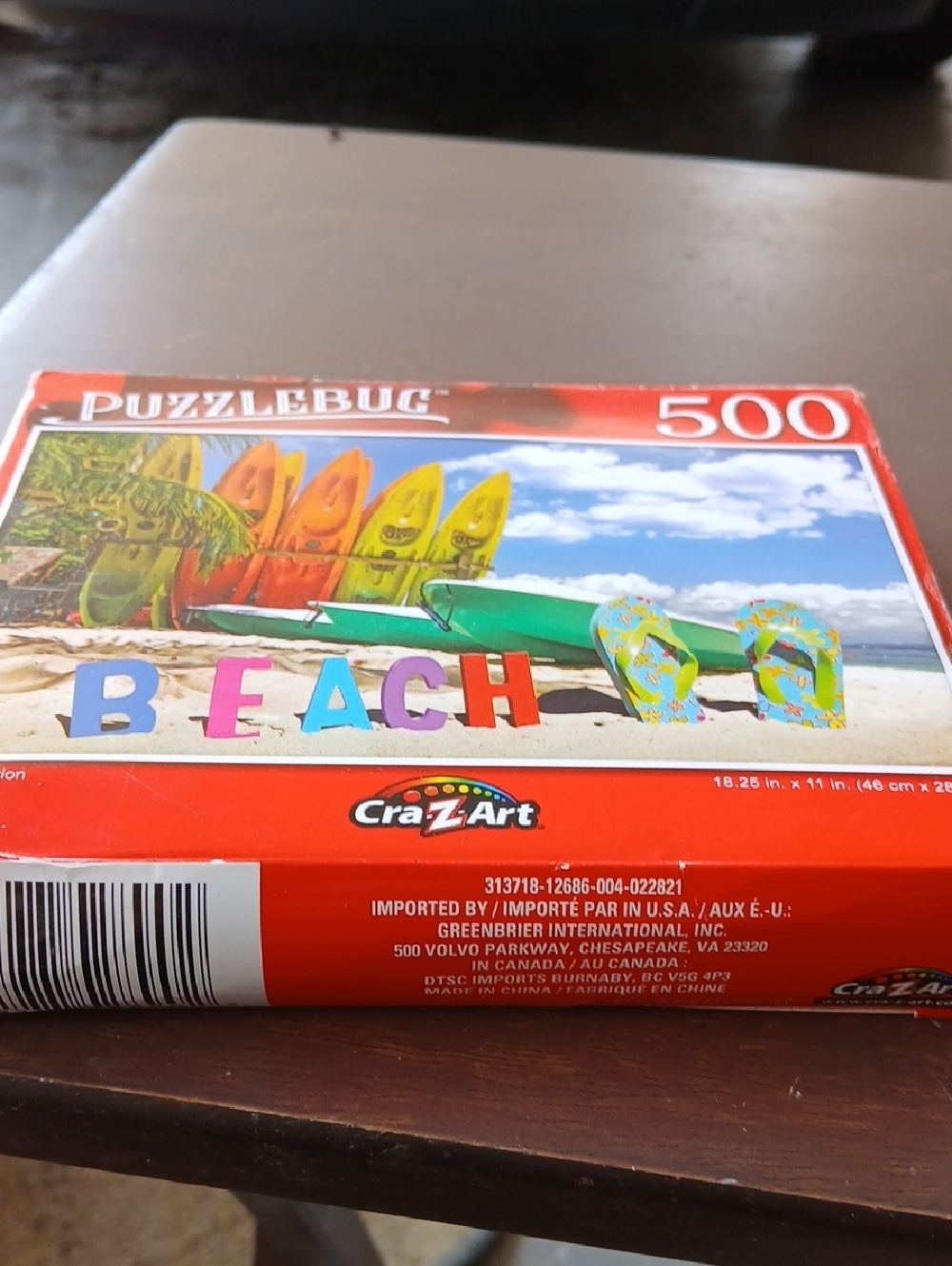 Puzzlebug 500-Piece Beach Puzzle - Red